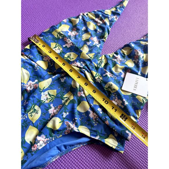 $475 La Perla Bathing Suit One Piece Amalfi Twist Swimsuit Blue Yellow New US M - Picture 5 of 8